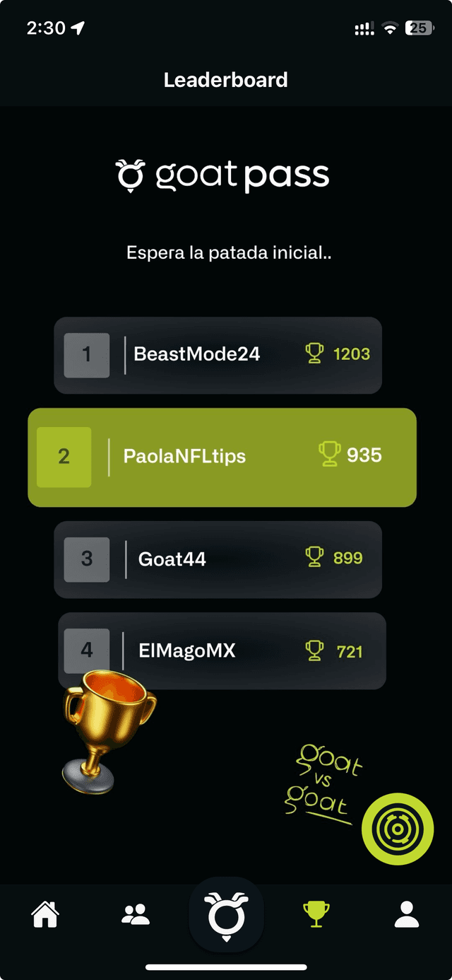 leaderboard mockup
